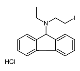 N-ethyl-N-(2-iodoethyl)-9H-fluoren-9-amine,hydrochloride结构式