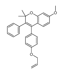 7-methoxy-2,2-dimethyl-3-phenyl-4-(4-prop-2-enoxyphenyl)chromene Structure