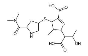 2-(1-carboxy-2-hydroxypropyl)-4-[5-(dimethylcarbamoyl)pyrrolidin-3-yl]sulfanyl-3-methyl-3,4-dihydro-2H-pyrrole-5-carboxylic acid Structure