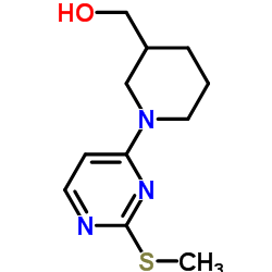 {1-[2-(Methylsulfanyl)-4-pyrimidinyl]-3-piperidinyl}methanol Structure