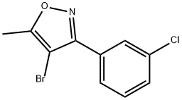 4-溴-3-(3-氯苯基)-5-甲基异噁唑结构式