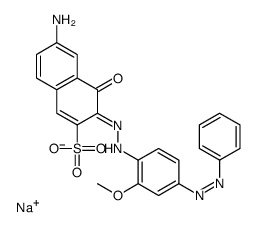 sodium,(3E)-6-amino-3-[(2-methoxy-4-phenyldiazenylphenyl)hydrazinylidene]-4-oxonaphthalene-2-sulfonate结构式