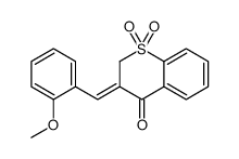 (Z)-2,3-Dihydro-3-((2-methoxyphenyl)methylene)-4H-1-benzothiopyran-4-o ne 1,1-dioxide结构式