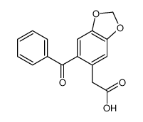 2-(6-benzoyl-1,3-benzodioxol-5-yl)acetic acid Structure