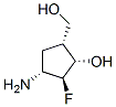 Cyclopentanemethanol, 4-amino-3-fluoro-2-hydroxy-, (1alpha,2alpha,3beta,4alpha)- (9CI)结构式