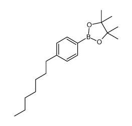 pinacol(4-heptylphenyl)boronate结构式