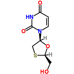 1-[(2R,5S)-2-羟甲基-1,3-氧硫杂环戊-5-基]-嘧啶-2,4(1H, 3H)-星空app结构式