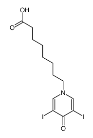 1,4-Dihydro-3,5-diiodo-4-oxo-1-pyridineoctanoic acid结构式