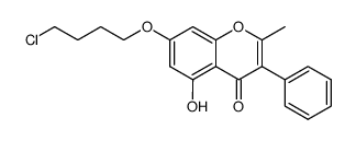 7-(4-chlorobutoxy)-5-hydroxy-2-methyl-3-phenyl-4H-chromen-4-one structure