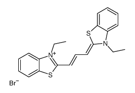 3-ethyl-2-[3-(3-ethyl-3H-benzothiazol-2-ylidene)prop-1-enyl]benzothiazolium bromide structure