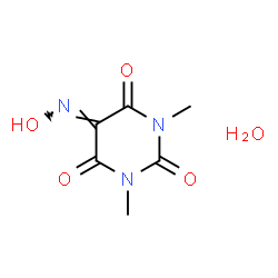 5-hydroxyimino-1,3-dimethyl-1,3-diazinane-2,4,6-trione monohydrate Structure