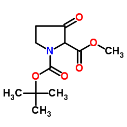 1-tert-Butyl 2-methyl 3-oxopyrrolidine-1,2-dicarboxylate Structure