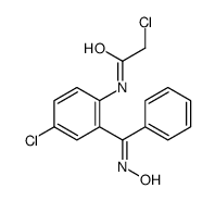 (E)-2-chloro-N-[4-chloro-2-[(hydroxyimino)phenylmethyl]phenyl]acetamide Structure