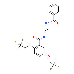 N-[2-(BENZOYLAMINO)ETHYL]-2,5-BIS(2,2,2-TRIFLUOROETHOXY)BENZENECARBOXAMIDE Structure