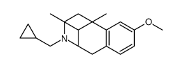 3-(Cyclopropylmethyl)-6,11-dimethyl-1,2,3,4,5,6-hexahydro-8-methoxy-2,6-methano-3-benzazocine结构式