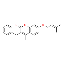 3-benzyl-4-methyl-7-(3-methylbut-2-enoxy)chromen-2-one picture