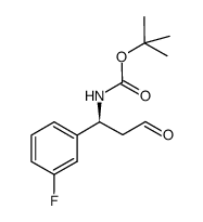 (S)-(1-(3-fluorophenyl)-3-oxopropyl)-carbamic acid tert-butyl ester Structure