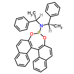 (S)-(+)-(3,5-Dioxa-4-phospha-cyclohepta[2,1-a3,4-a']dinaphthalen-4-yl)bis[(1S)-1-phenylethyl]amine structure