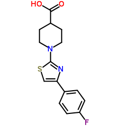 1-[4-(4-Fluorophenyl)-1,3-thiazol-2-yl]-4-piperidinecarboxylic acid结构式