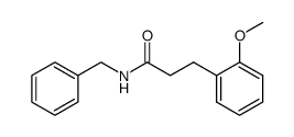 N-Benzyl-β-(2-methoxyphenyl)-propionamid Structure