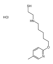 2-[5-(5-methylpyridin-2-yl)oxypentylamino]ethanethiol,hydrochloride Structure