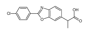 2-(4-Chlorophenyl)-α-methyl-6-benzoxazoleacetic acid structure