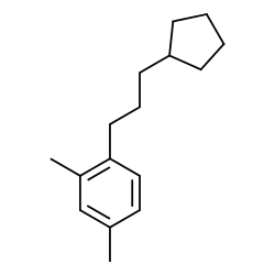 1-(3-Cyclopentylpropyl)-2,4-dimethylbenzene structure