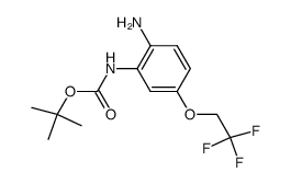 [2-amino-5-(2,2,2-trifluoro-ethoxy)-phenyl]-carbamic acid tert-butyl ester Structure