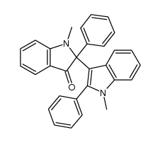 1,1'-dimethyl-2,2'-diphenyl-1,2-dihydro-1'H-[2,3']bisindolyl-3-one Structure