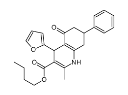 butyl 4-(furan-2-yl)-2-methyl-5-oxo-7-phenyl-4,6,7,8-tetrahydro-1H-quinoline-3-carboxylate结构式