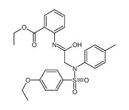 ethyl 2-[[2-(N-(4-ethoxyphenyl)sulfonyl-4-methylanilino)acetyl]amino]benzoate结构式