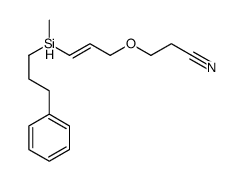 3-[3-[methyl(3-phenylpropyl)silyl]prop-2-enoxy]propanenitrile Structure