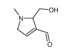 (9ci)-2,5-二氢-2-(羟基甲基)-1-甲基-1H-吡咯-3-羧醛结构式