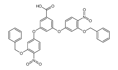 3,5-bis(4-nitro-3-phenylmethoxyphenoxy)benzoic acid Structure