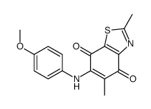 6-(4-methoxyanilino)-2,5-dimethyl-1,3-benzothiazole-4,7-dione Structure