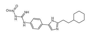 2-[4-[2-(2-cyclohexylethyl)-1H-imidazol-5-yl]phenyl]-1-nitroguanidine结构式