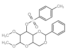 3,4-dimethoxy-2-(4-methylphenyl)sulfonyloxy-9-phenyl-5,8,10-trioxabicyclo[4.4.0]decane结构式