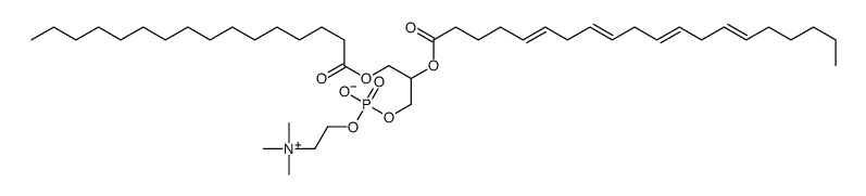 1-O-hexadecyl-2-arachidonyl-sn-glycero-3-phosphocholine结构式