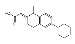 (2E)-2-(6-cyclohexyl-1-methyl-3,4-dihydro-1H-naphthalen-2-ylidene)acetic acid结构式