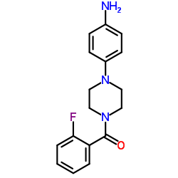 4-[4-(2-FLUOROBENZOYL)PIPERAZIN-1-YL]ANILINE结构式