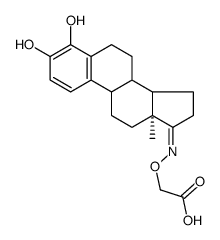 4-hydroxyestrone-17-(O-carboxymethyl)oxime结构式