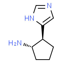 Cyclopentanamine, 2-(1H-imidazol-4-yl)-, trans- (9CI) structure