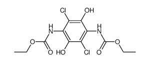 diethyl (2,5-dichloro-3,6-dihydroxy-1,4-phenylene)dicarbamate Structure