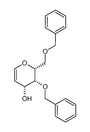 1,5-Anhydro-4,6-di-O-benzyl-2-deoxy-D-lyxo-hex-1-enitol Structure