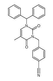 4-(3-Benzhydryl-5-methyl-2,6-dioxo-3,6-dihydro-2H-pyrimidin-1-ylmethyl)-benzonitrile结构式