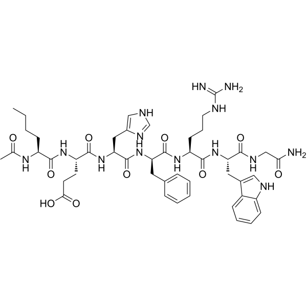 Ac-[Nle4,D-Phe7]-α-MSH (4-10)-NH2 Structure