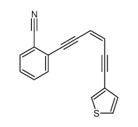 2-(6-thiophen-3-ylhex-3-en-1,5-diynyl)benzonitrile结构式