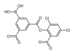 3-(2,4-dichloro-6-nitrophenoxycarbonyl)-5-nitrophenylboronic acid Structure