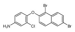 3-chloro-4-(1,6-dibromonaphthalen-2-yl)oxyaniline结构式