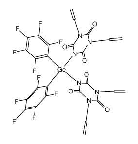 5,5'-(bis(perfluorophenyl)germanediyl)bis(1,3-diallyl-1,3,5-triazinane-2,4,6-trione)结构式